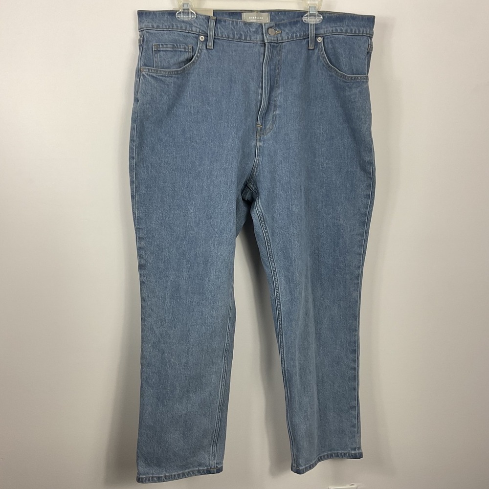 EVERLANE The Original Cheeky Jean Straight Leg High Rise Crop Denim Size 34